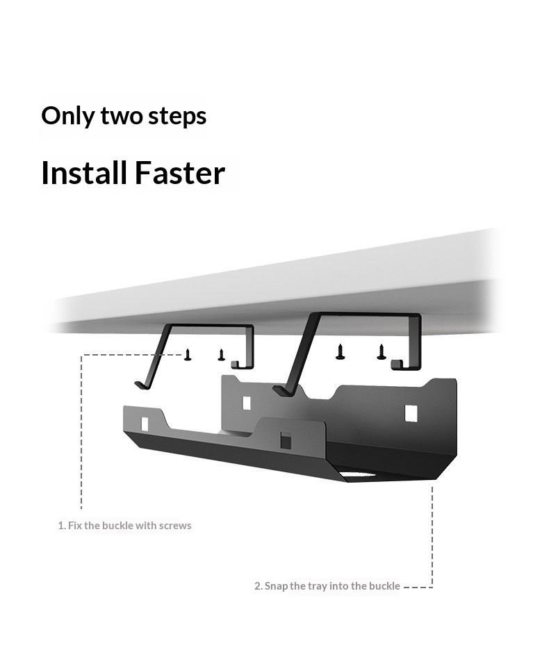 Under-Desk Cable Management Rack