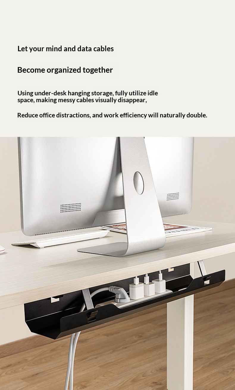 Under-Desk Cable Management Rack