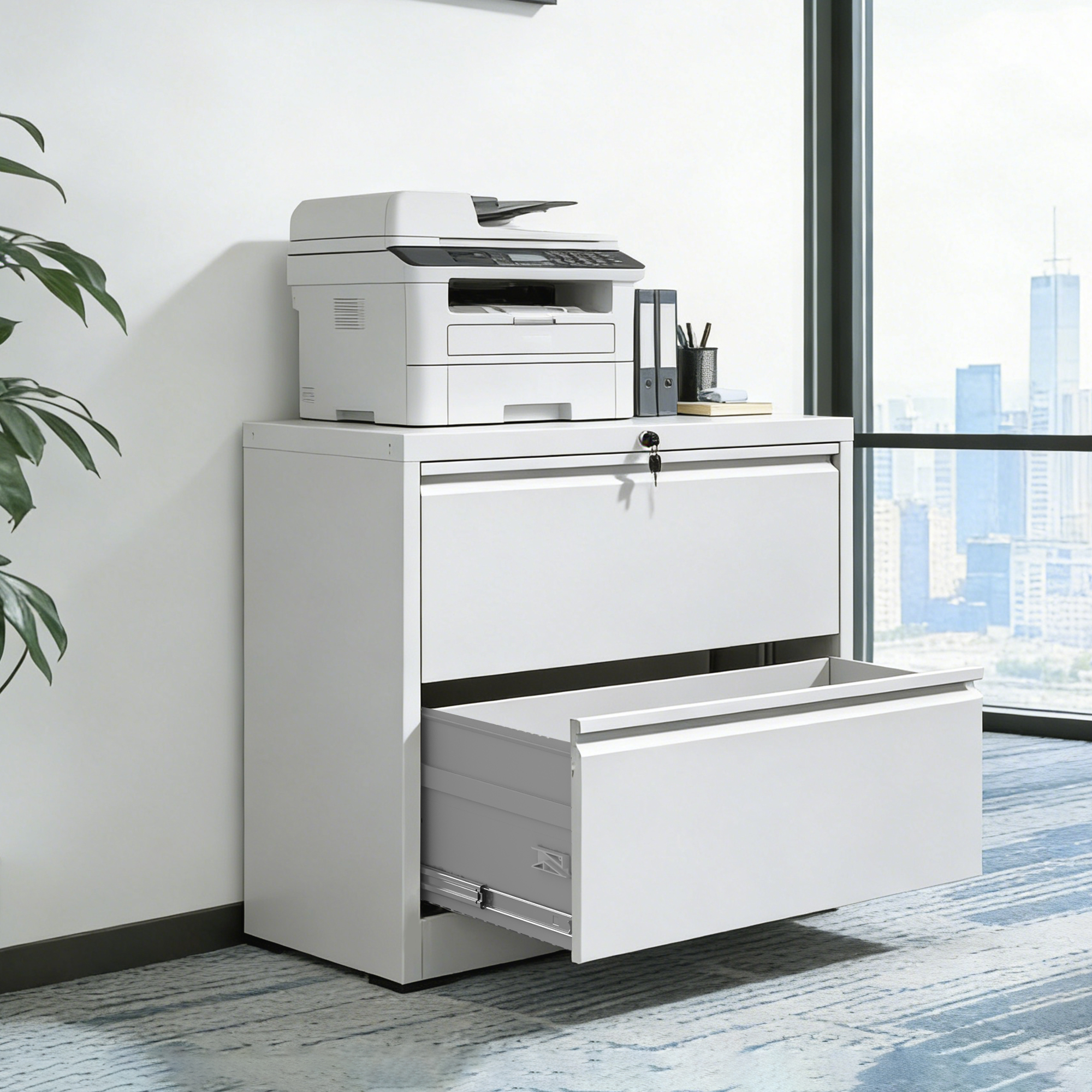 2 Drawer Metal File Cabinet