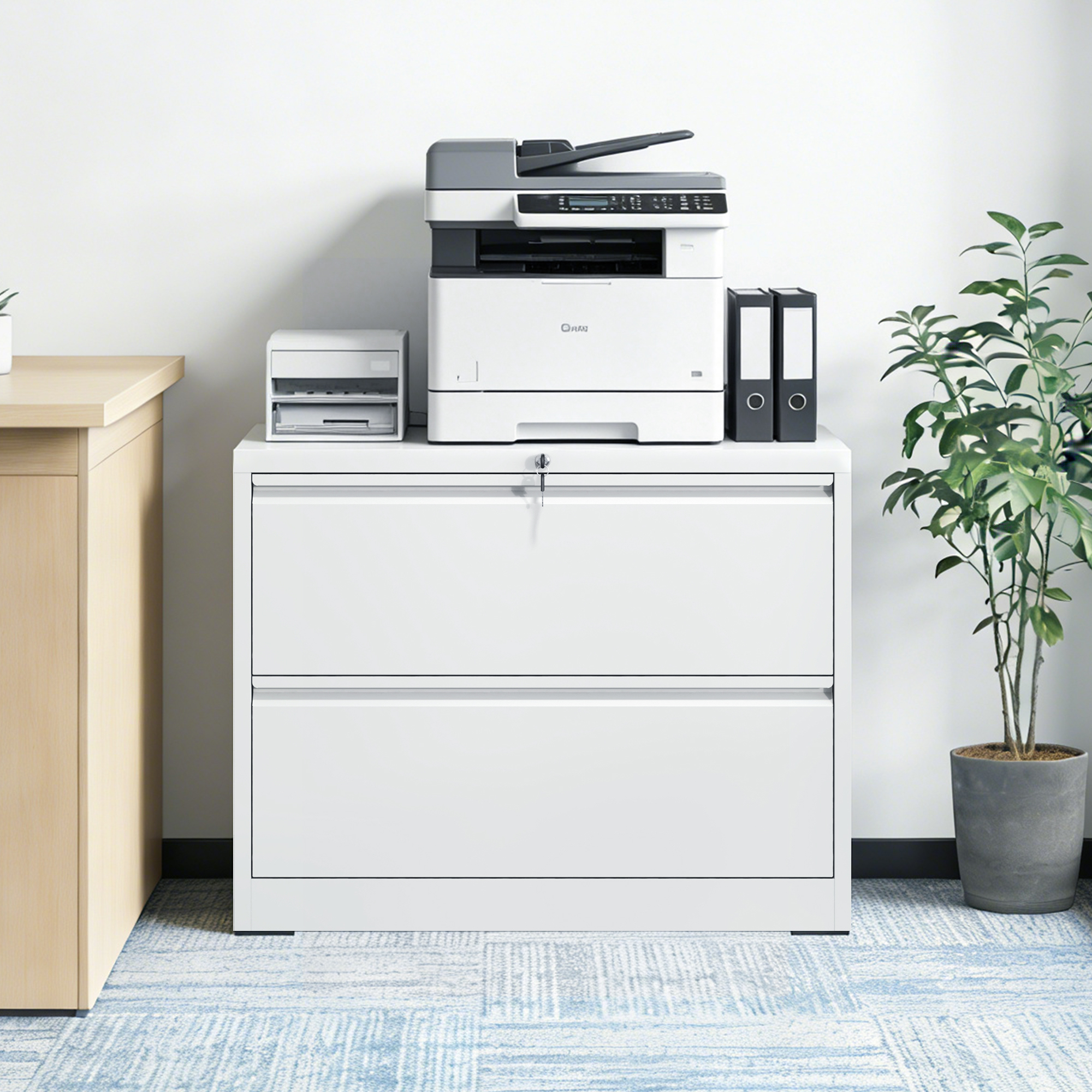 2 Drawer Metal File Cabinet