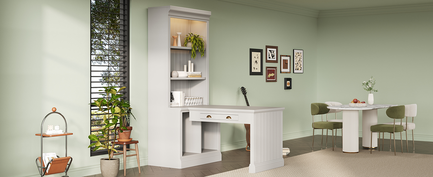 Bookshelf Writing Desk Modern