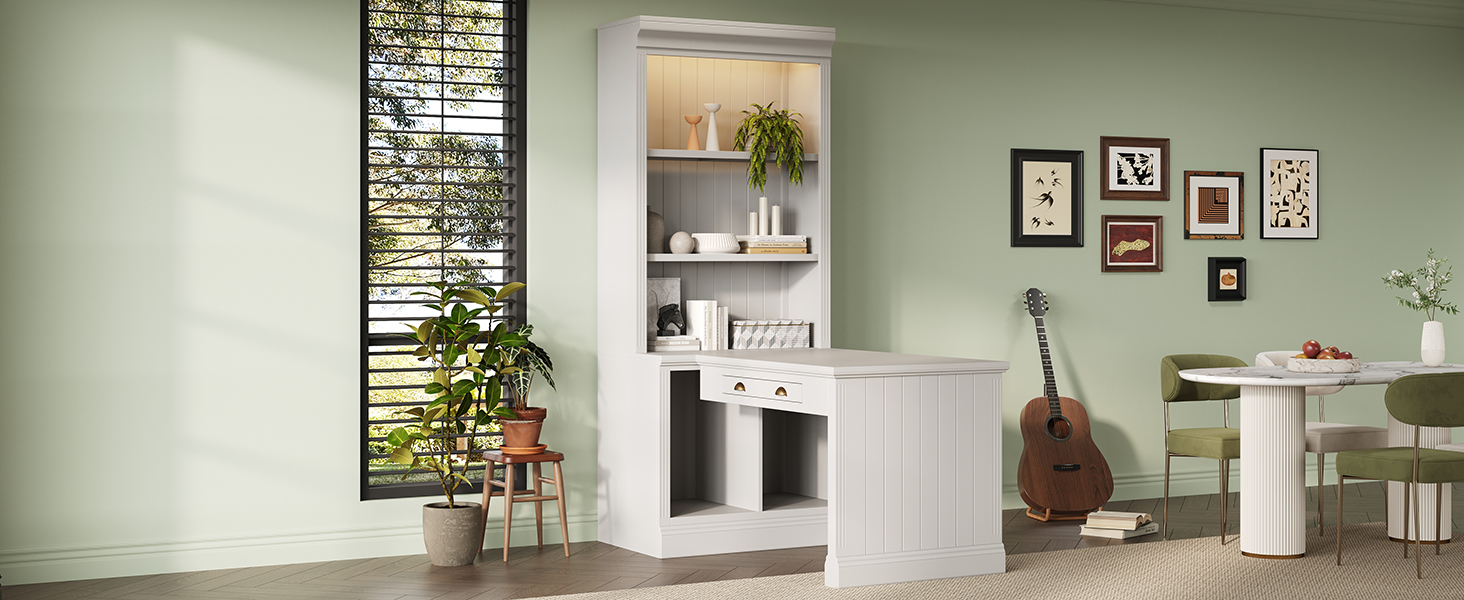 Bookshelf Writing Desk Modern