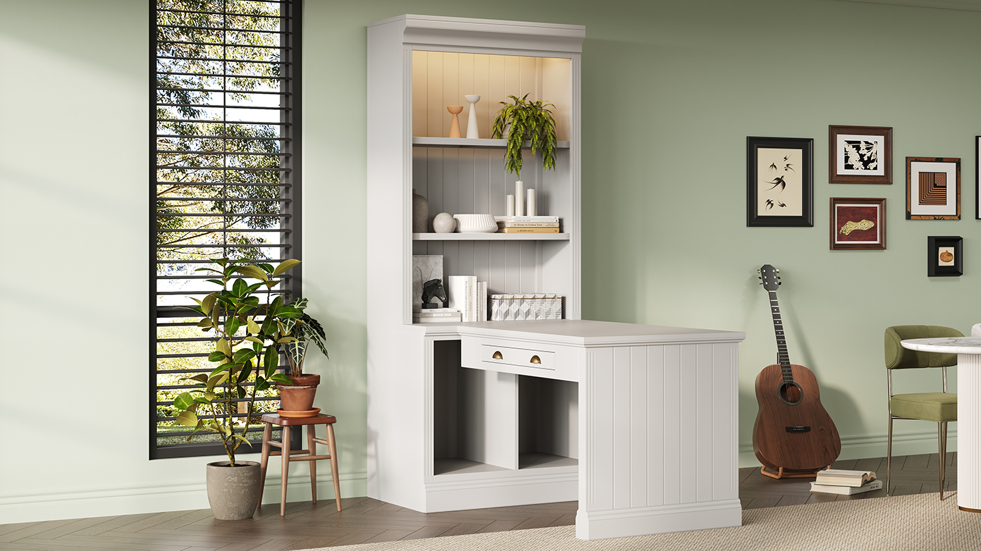 Bookshelf Writing Desk Modern