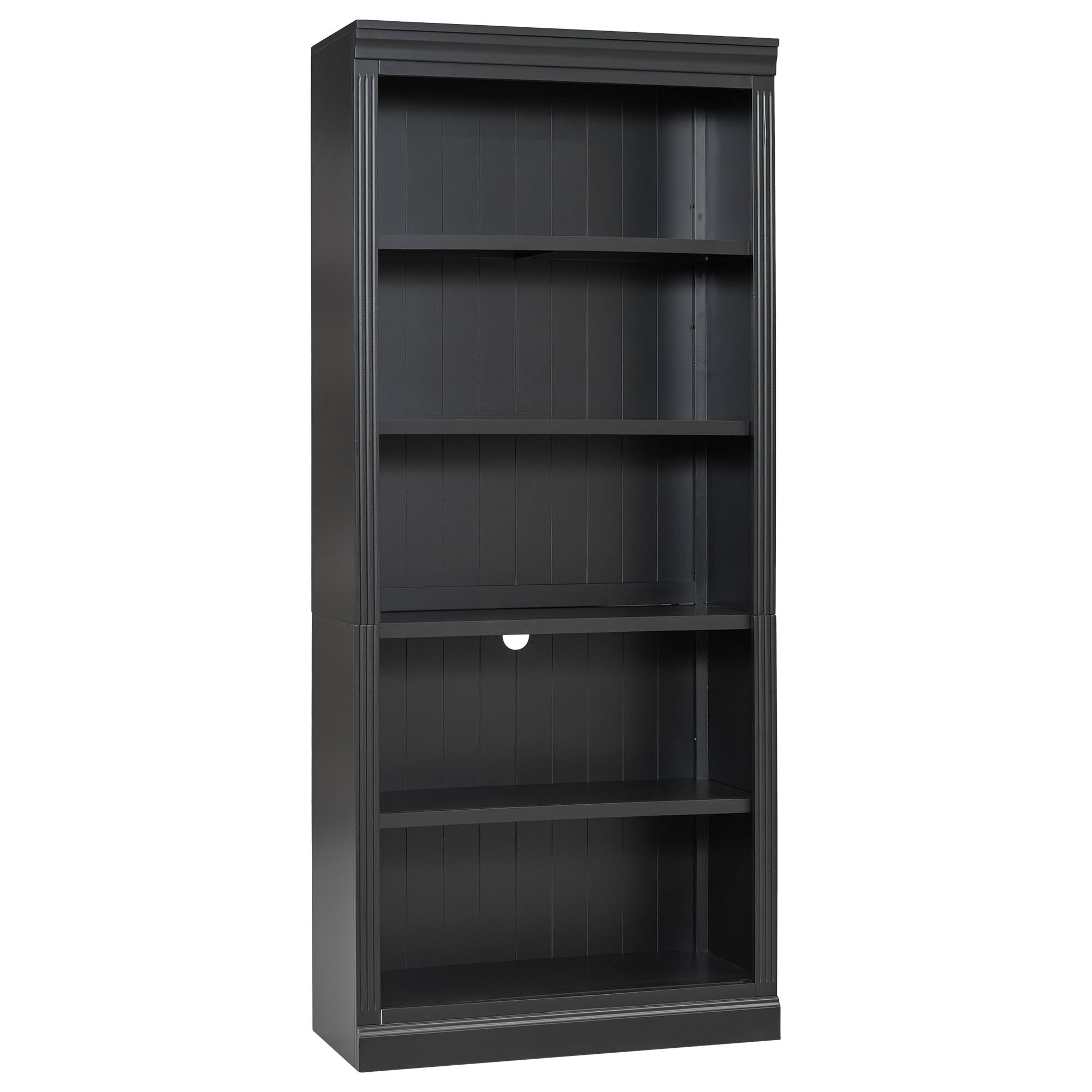 Wood Bookcase with Light Strip, 5-Tier and Adjustable