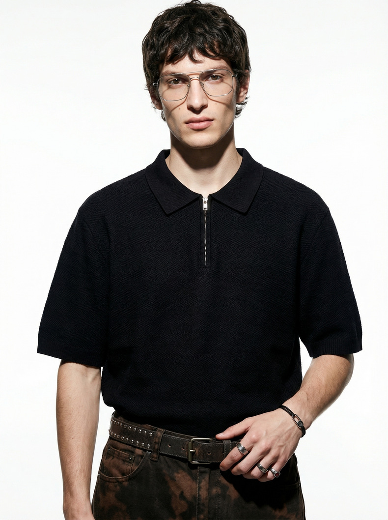 Textured Polo Shirt