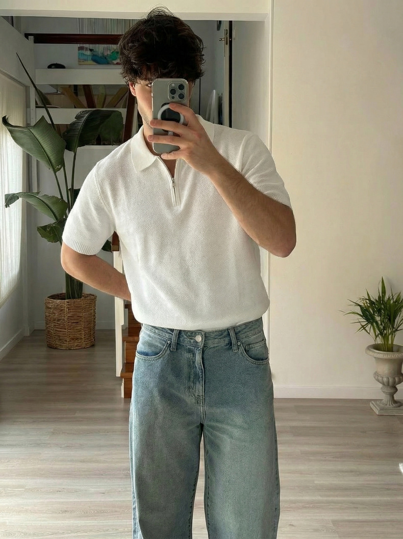 Textured Polo Shirt