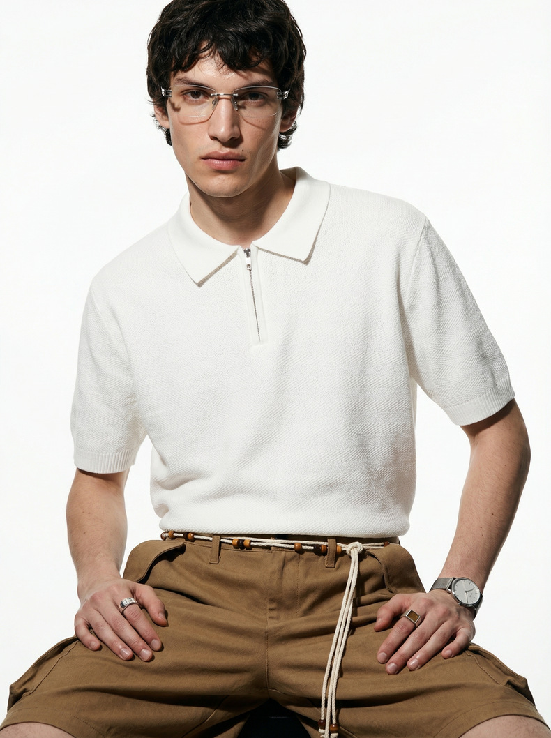 Textured Polo Shirt
