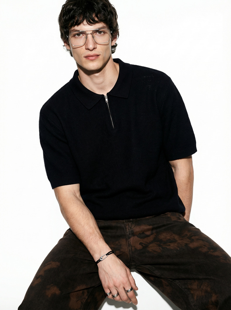 Textured Polo Shirt