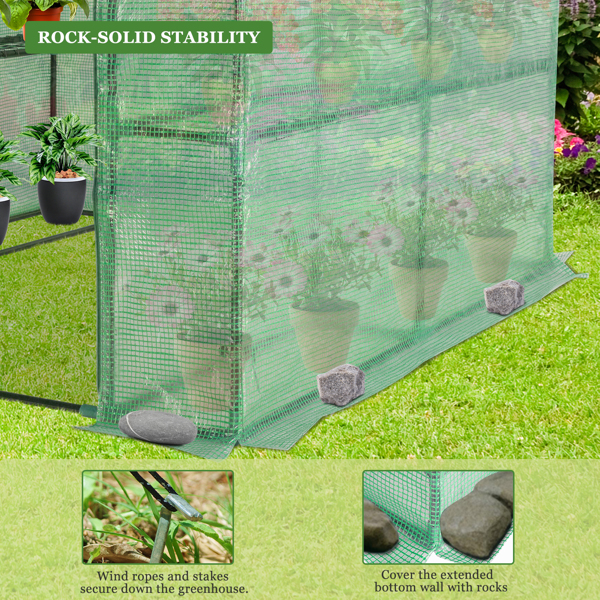 Black Iron Greenhouse with Grid Flower Stand