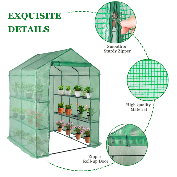 Black Iron Greenhouse with Grid Flower Stand