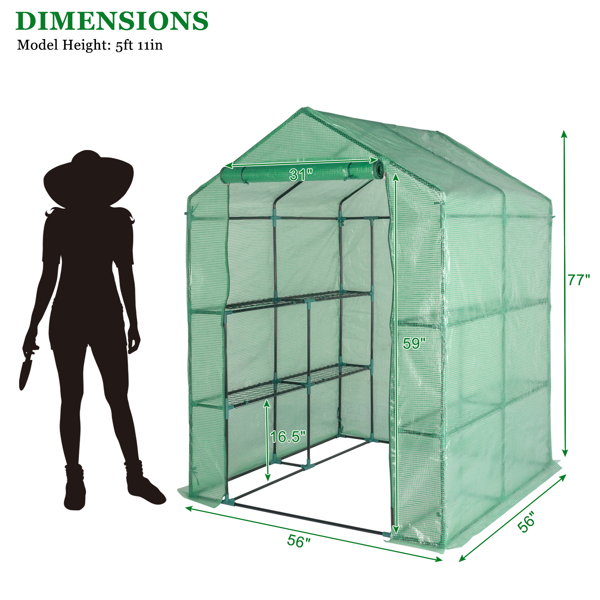 Black Iron Greenhouse with Grid Flower Stand