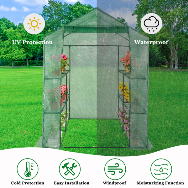 Black Iron Greenhouse with Grid Flower Stand
