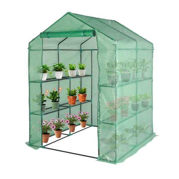 Black Iron Greenhouse with Grid Flower Stand