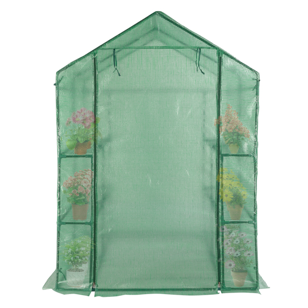 Black Iron Greenhouse with Grid Flower Stand