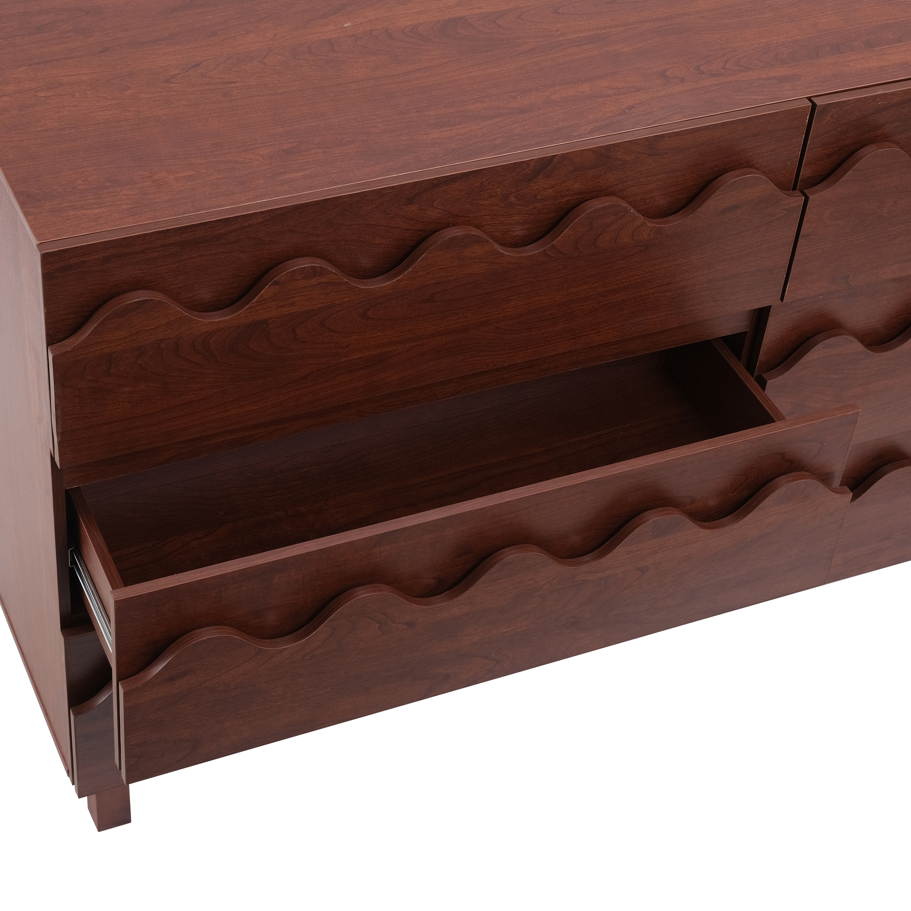 60 Length 6 Drawer Dresser With Wave Front