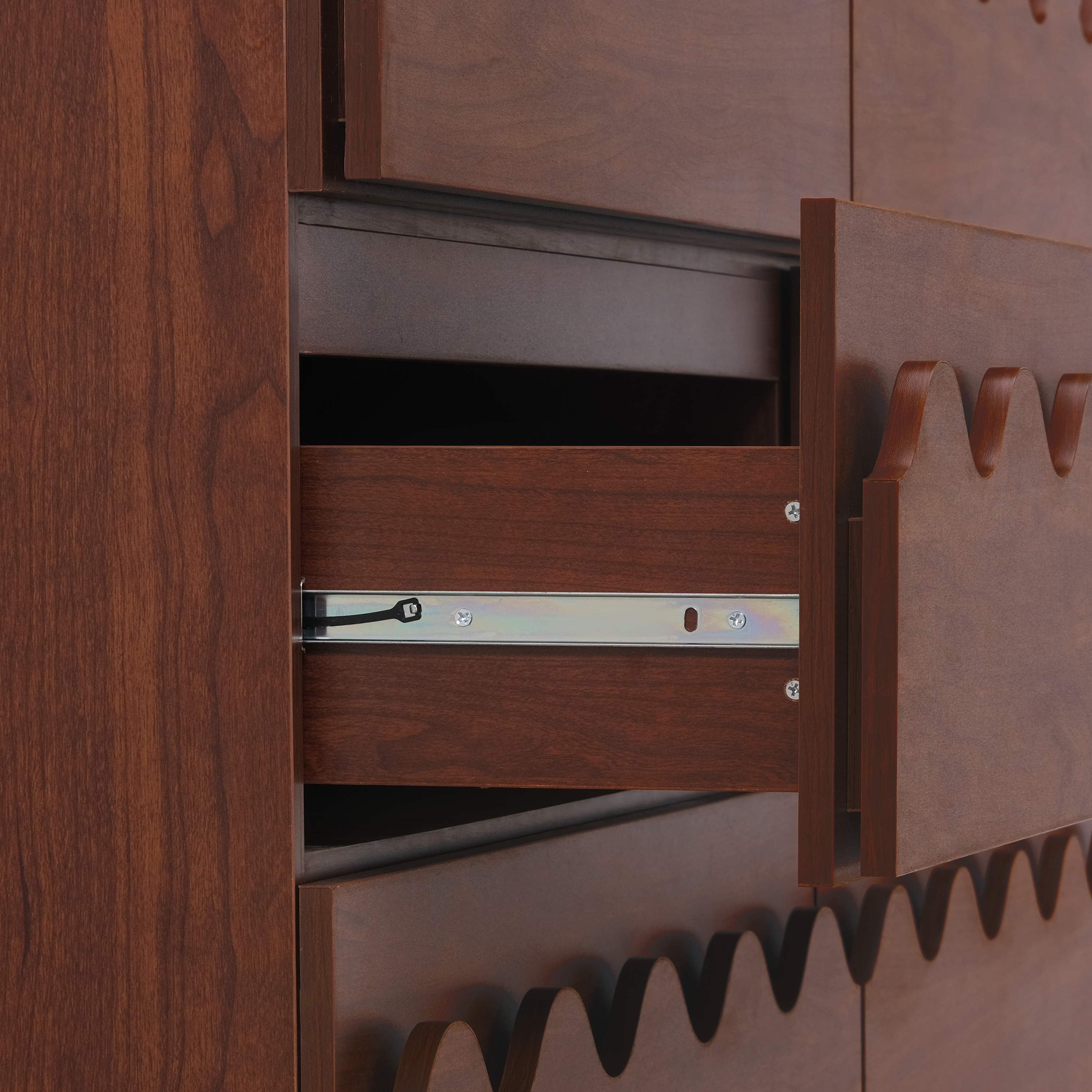 60 Length 6 Drawer Dresser With Wave Front