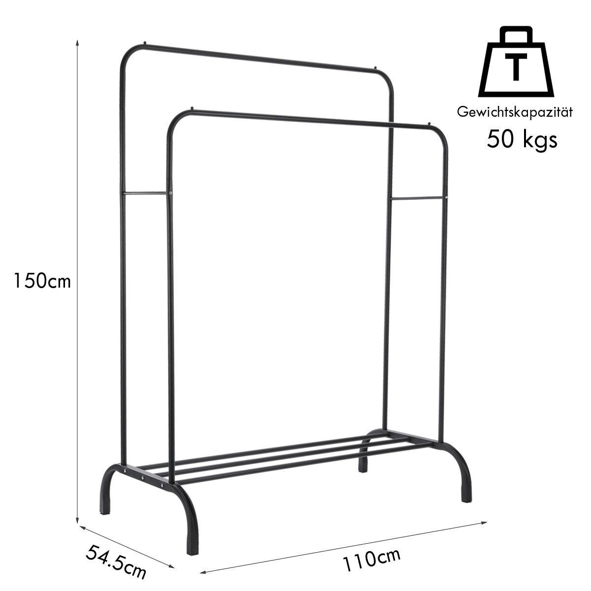 Heavy Duty Double Clothes Rail Hanging Rack