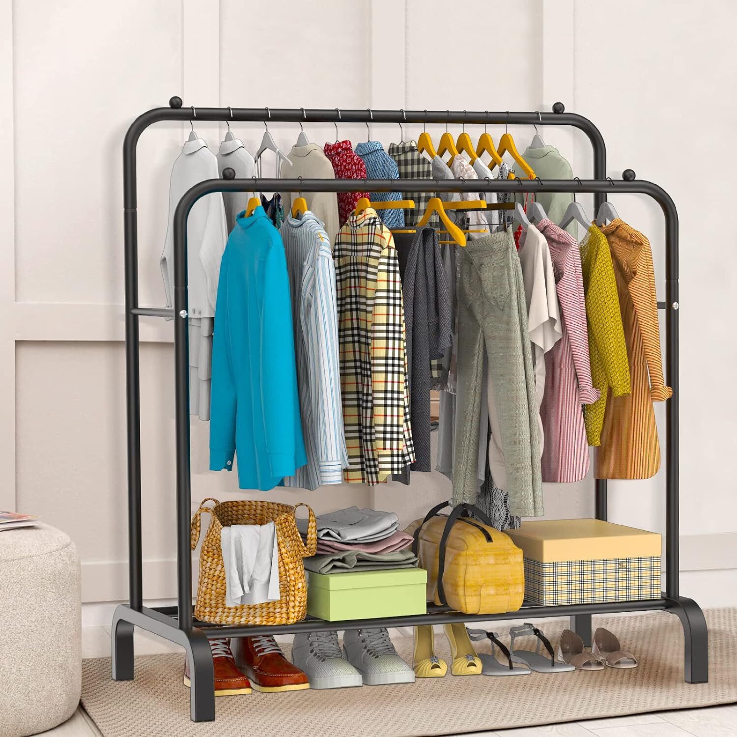 Heavy Duty Double Clothes Rail Hanging Rack