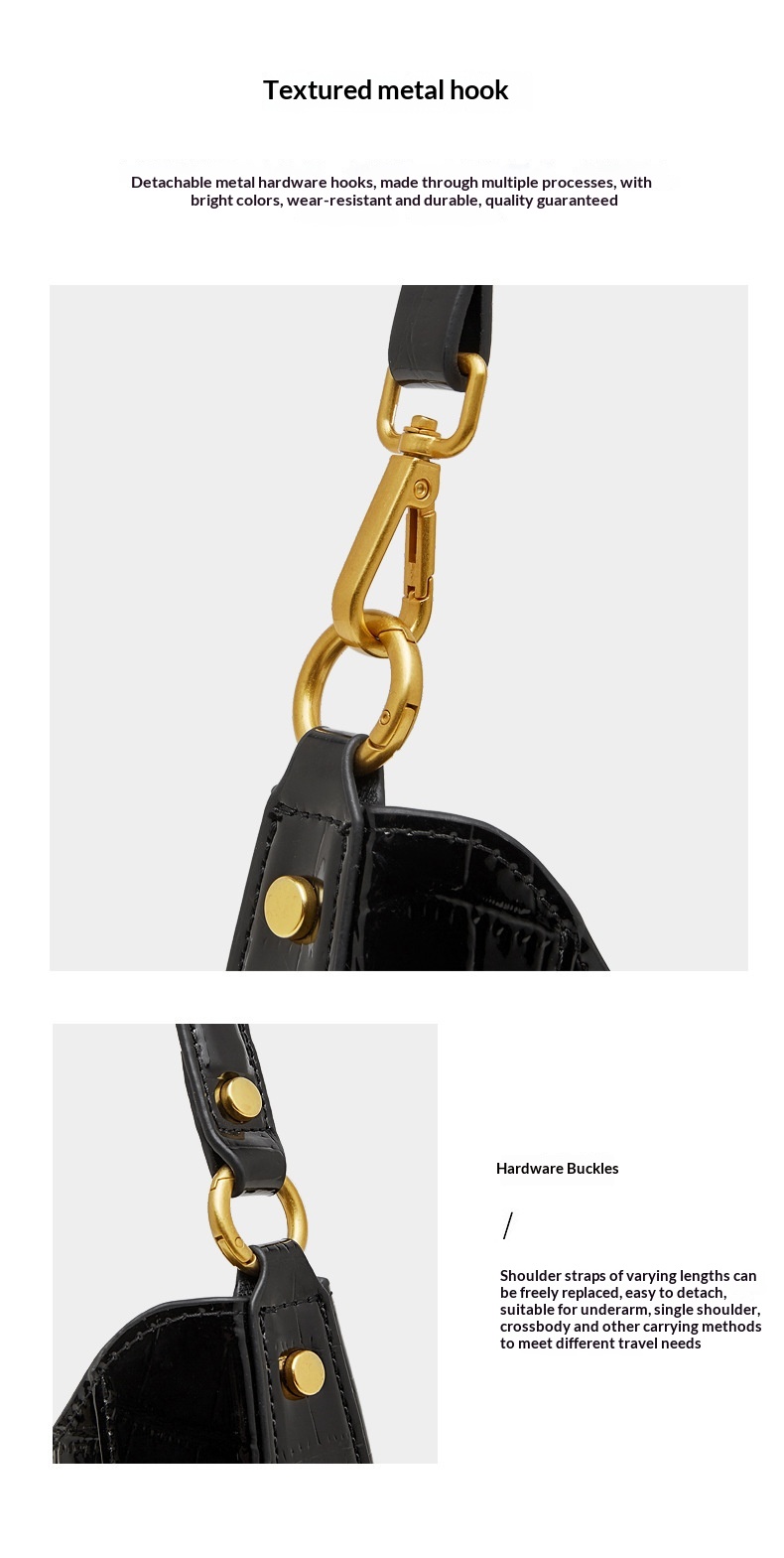 Crocodile Pattern Leather Bag