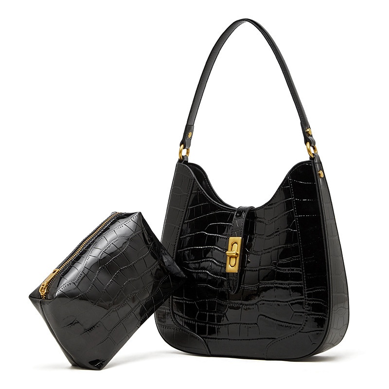 Crocodile Pattern Leather Bag