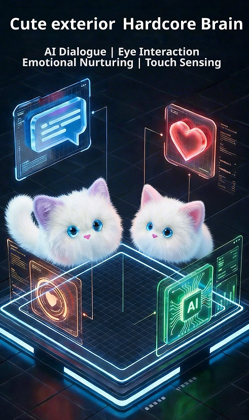 AI Naughty Cat Plush Toy