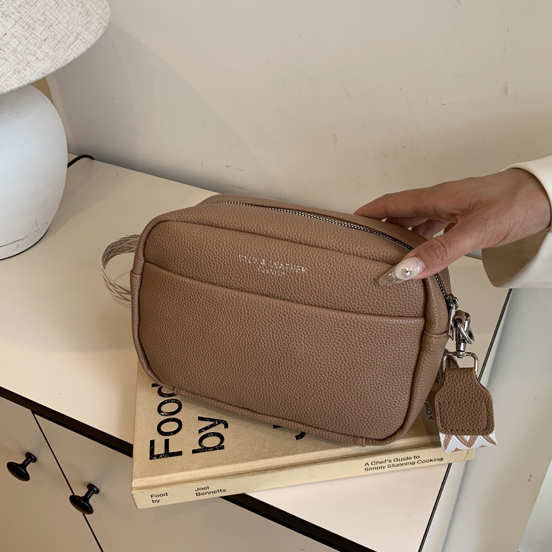 Solid Color Shoulder Bag