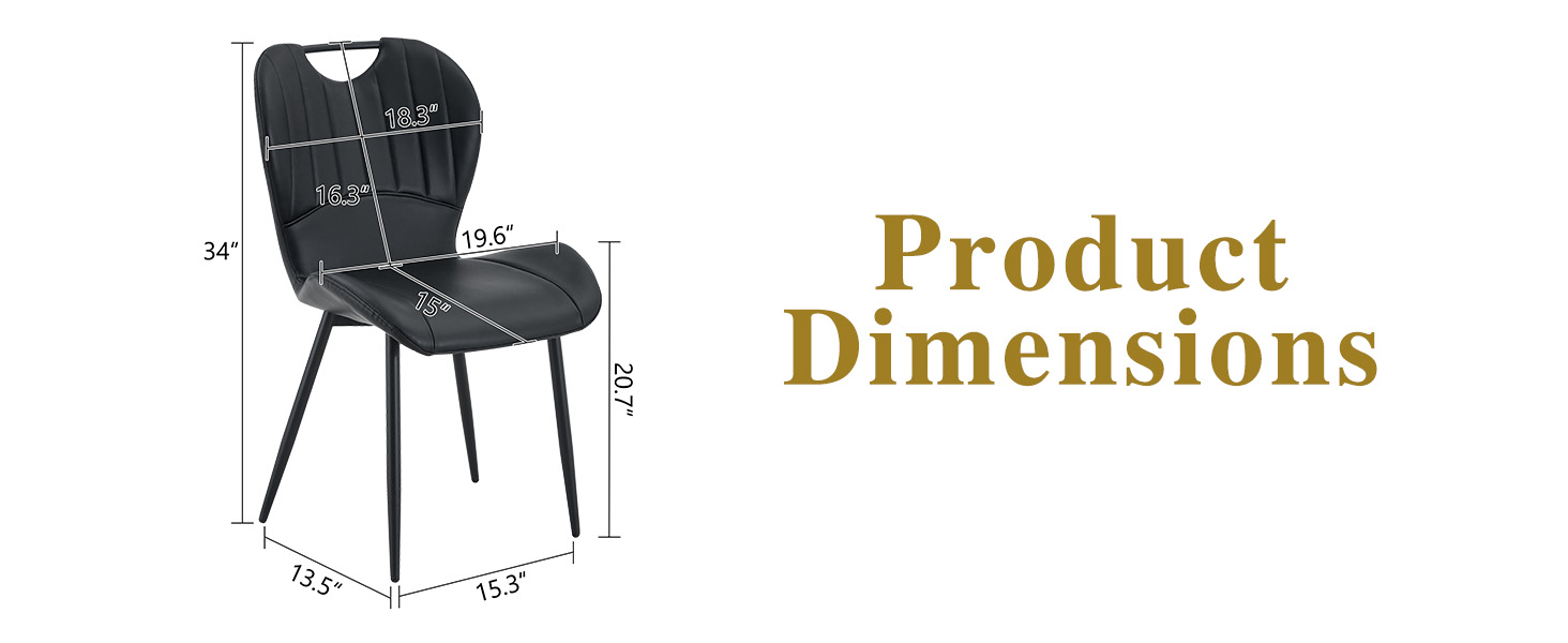 Dining Chairs Black PU