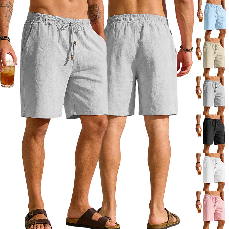 Mens Cotton-Linen Shorts