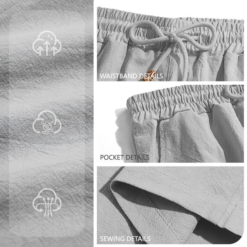 Mens Cotton-Linen Shorts