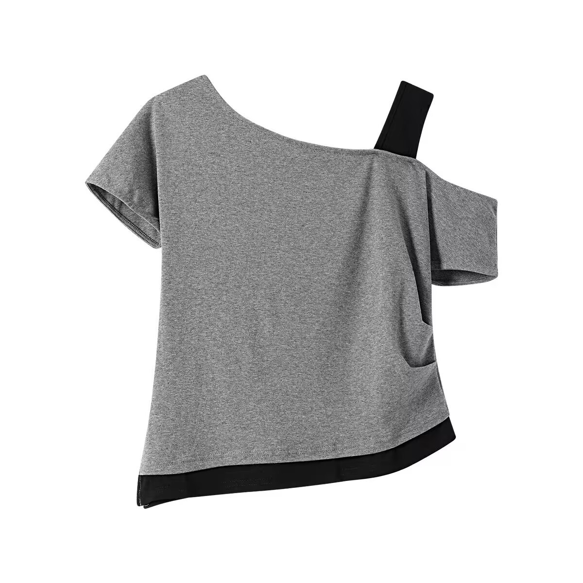 Womens Asymmetrical Neck T-Shirt