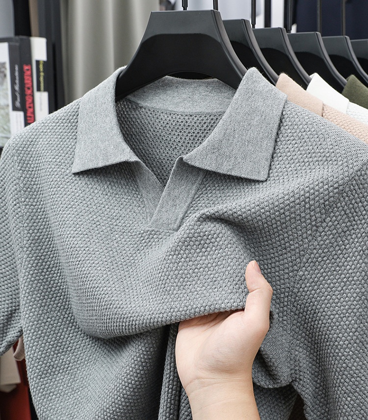 Mens T-Shirt Short-Sleeve Cotton Pineapple-Knit