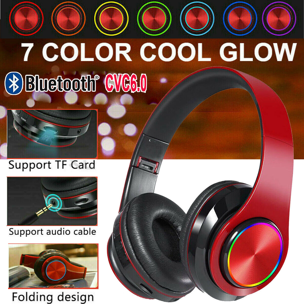 Wireless Headphones Over-Ear Noise Canceling