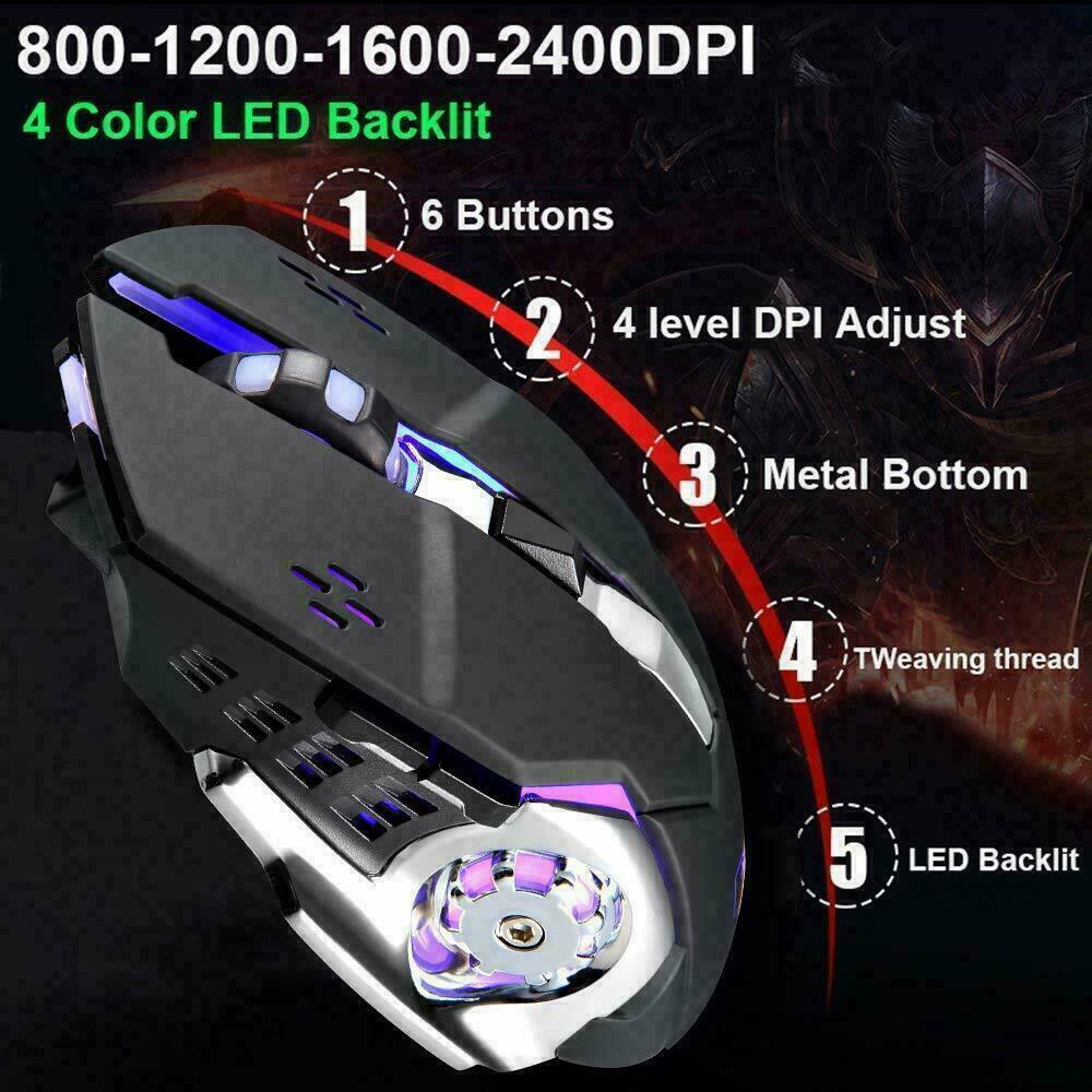 Wireless Gaming Keyboard Mouse Set