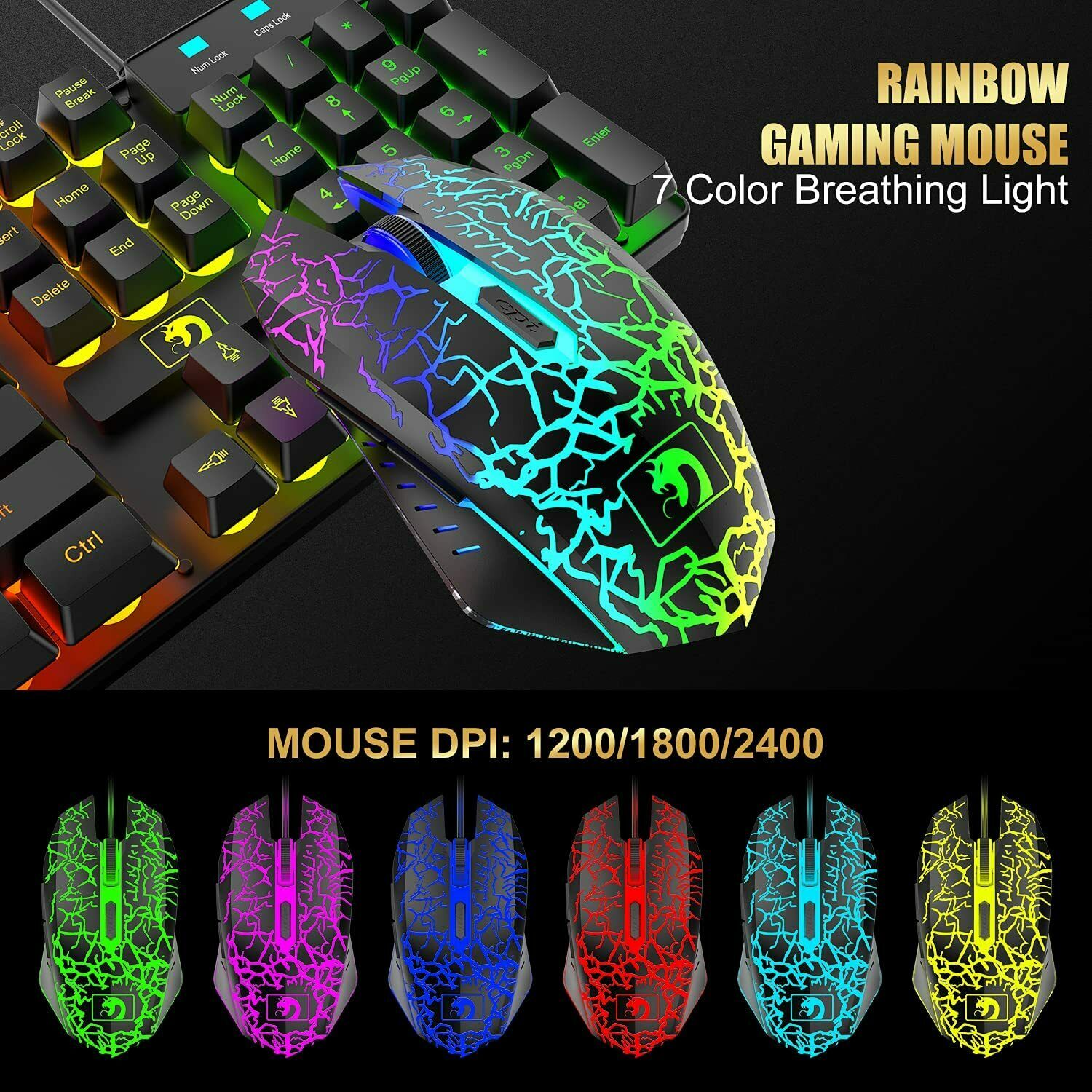 Gaming Keyboard Mouse Set RGB