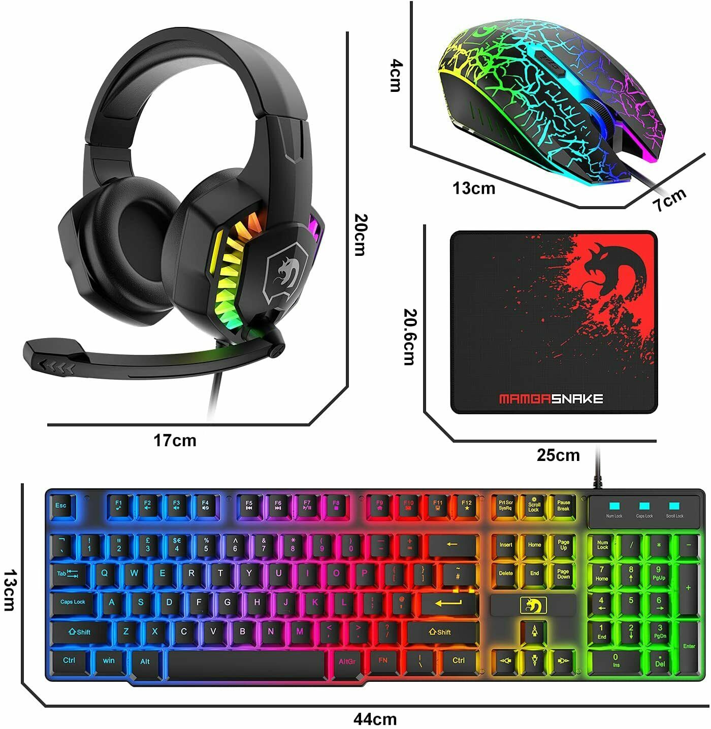 Gaming Keyboard Mouse Set RGB