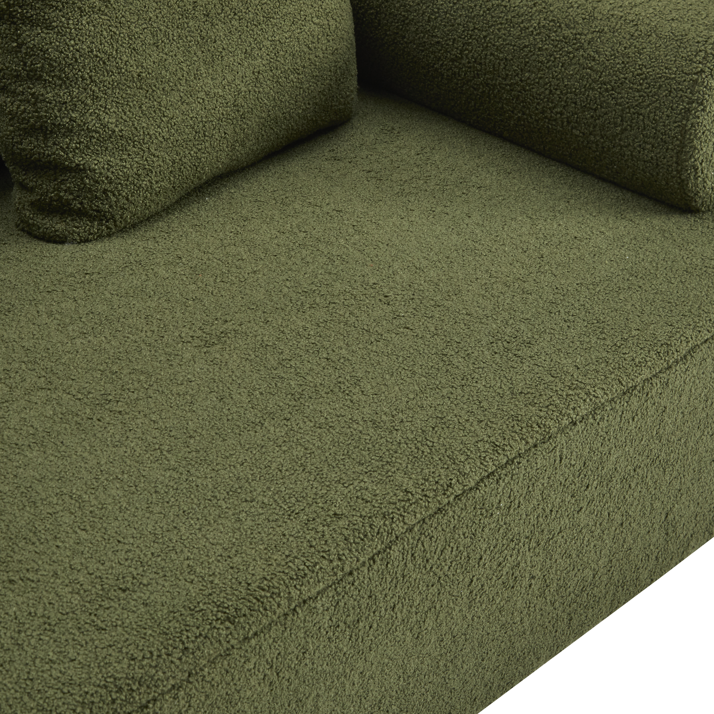 Sofa 3-Seater Green Upholstered