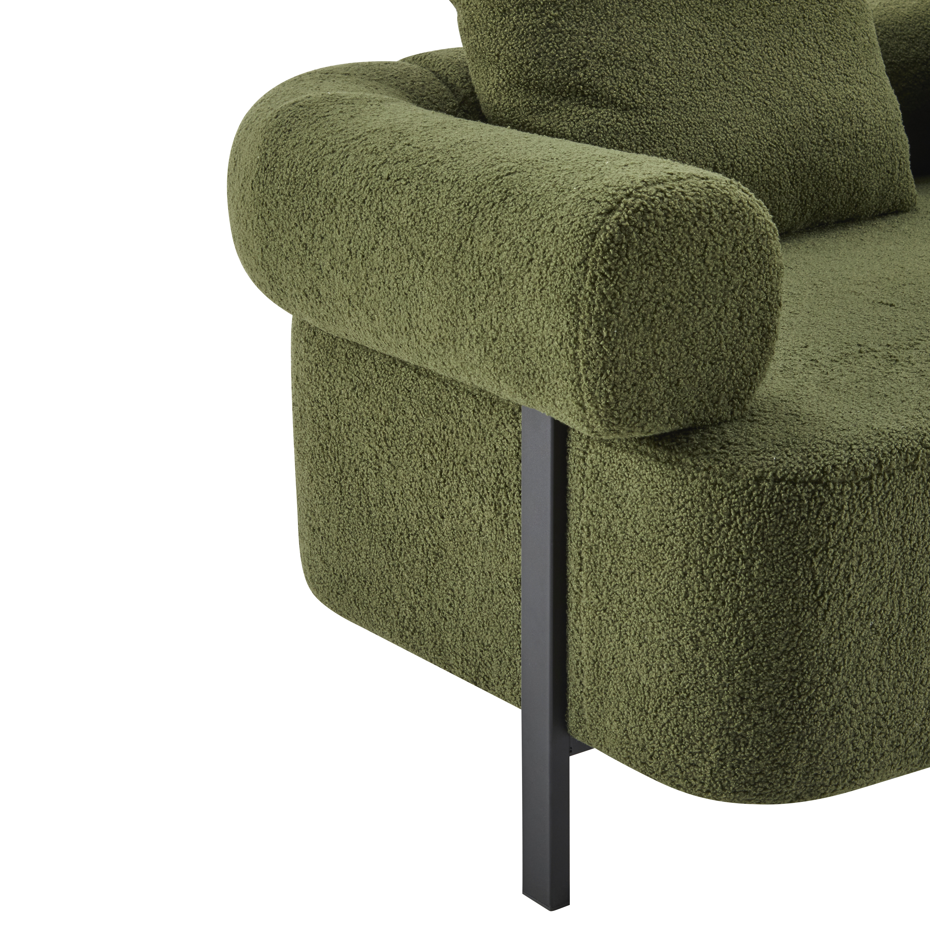 Sofa 3-Seater Green Upholstered