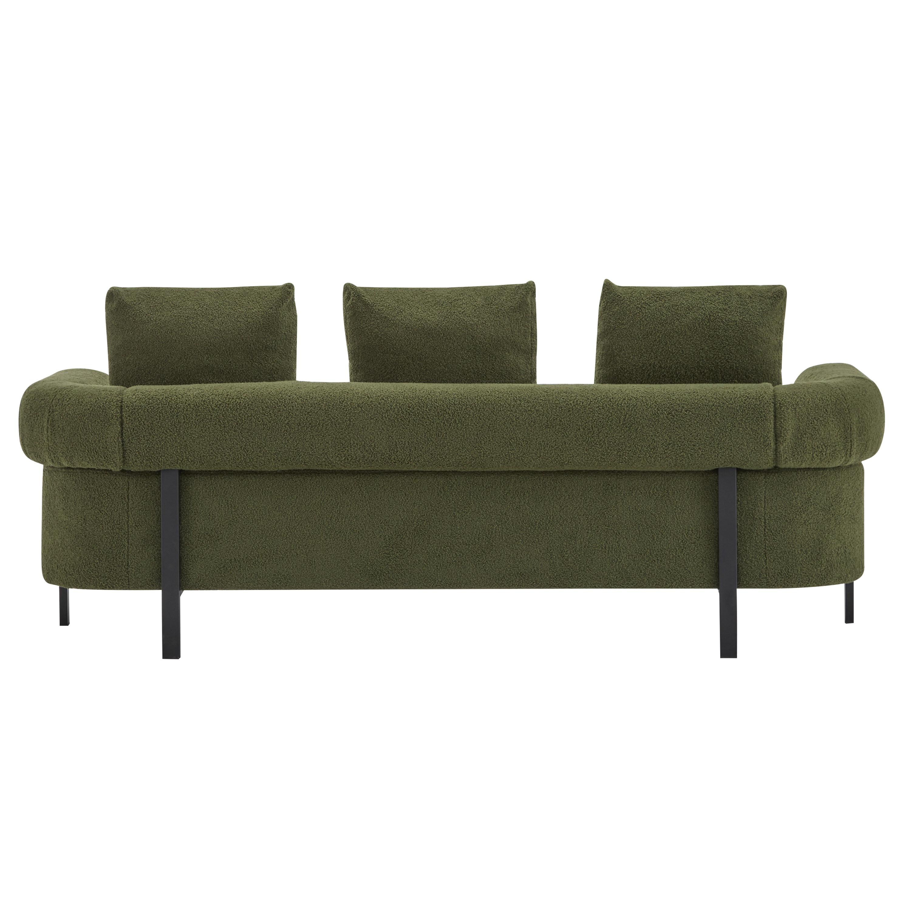 Sofa 3-Seater Green Upholstered