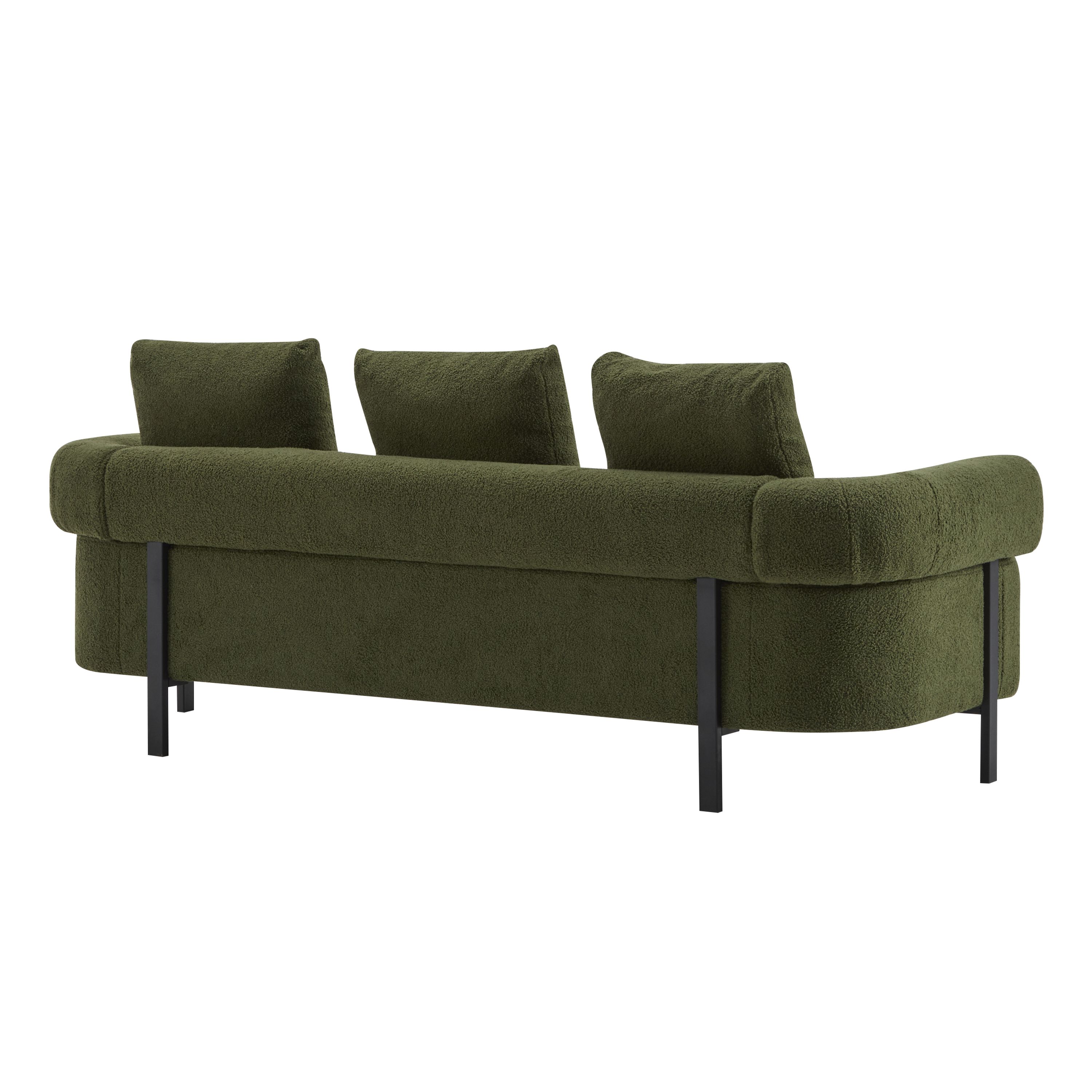Sofa 3-Seater Green Upholstered