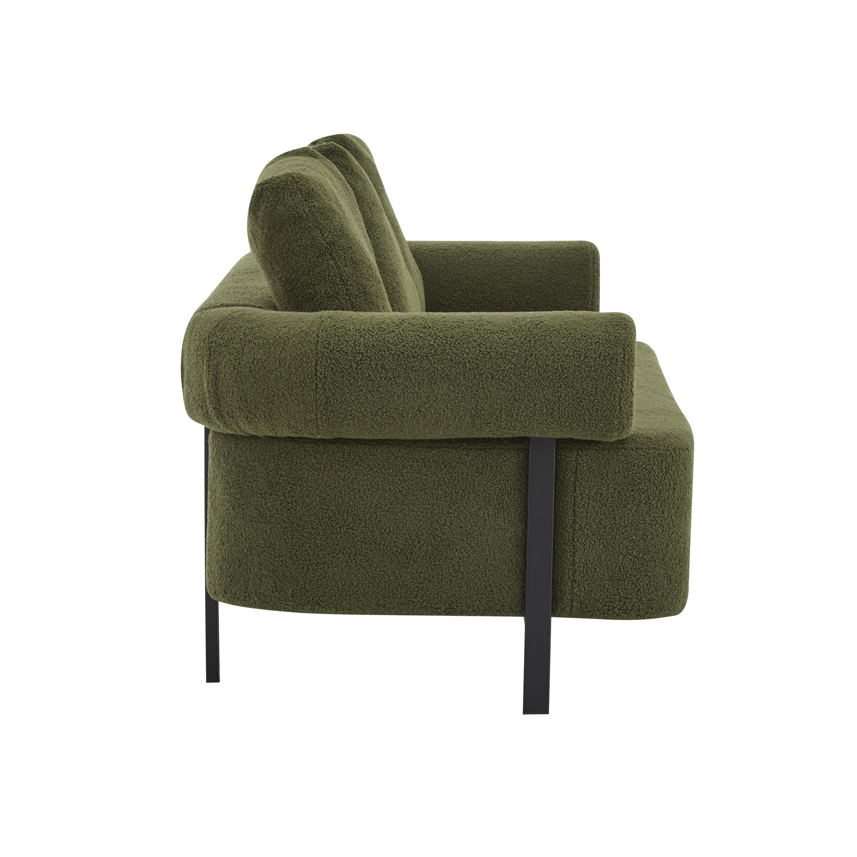 Sofa 3-Seater Green Upholstered