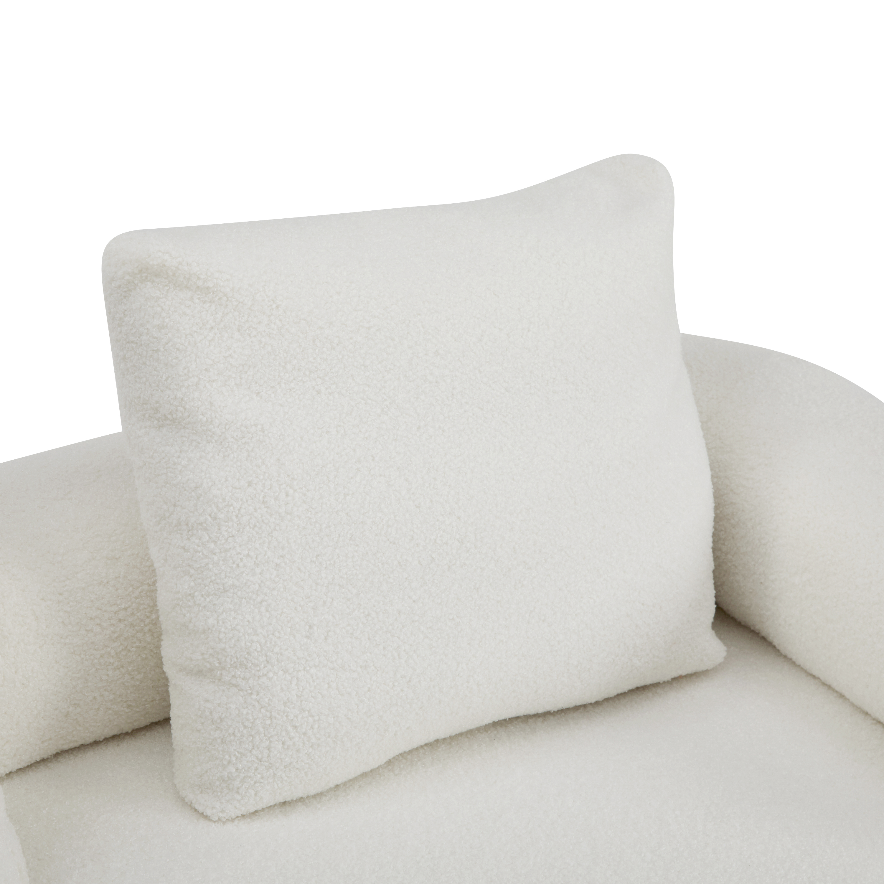 Sofa 3-Seater Beige Upholstered
