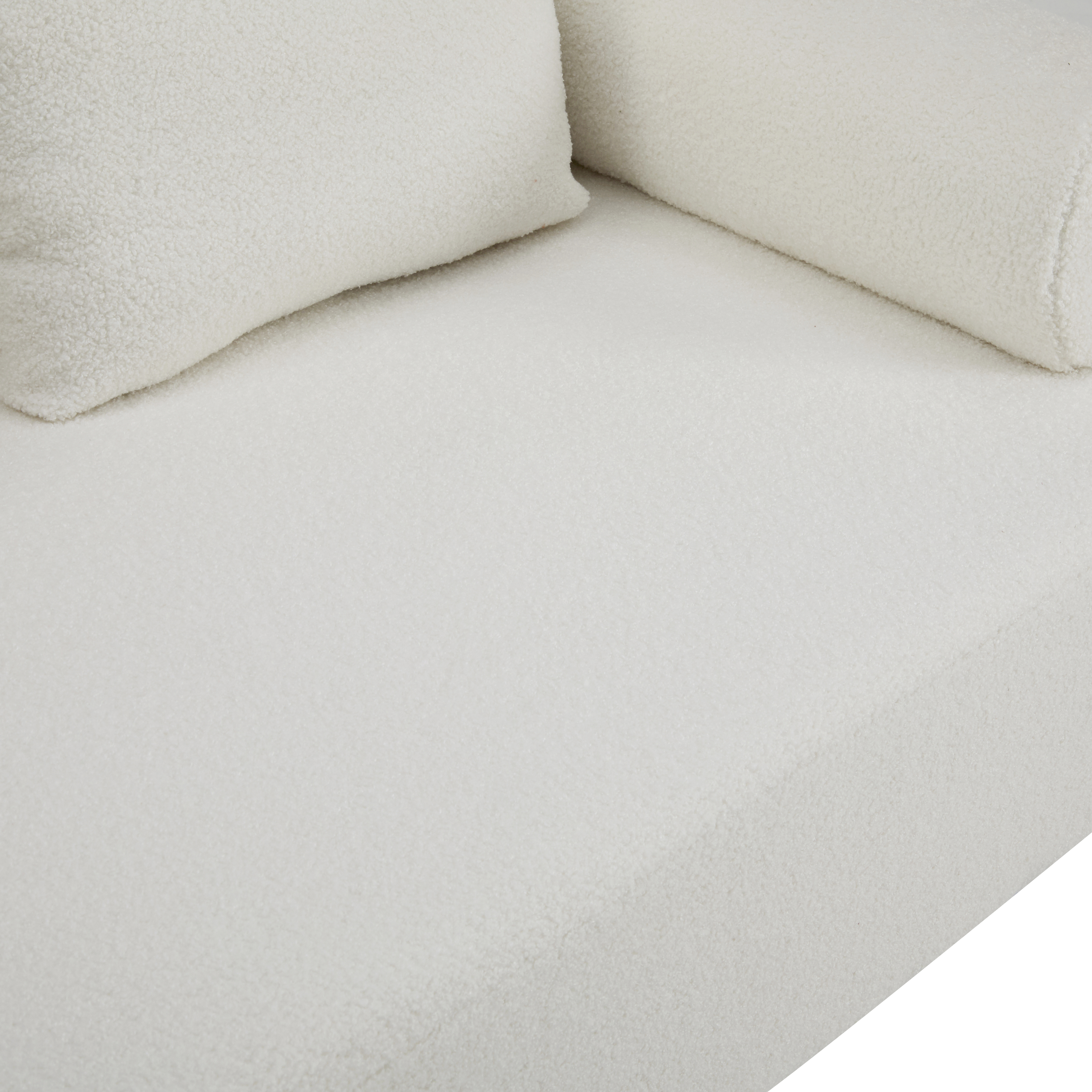 Sofa 3-Seater Beige Upholstered