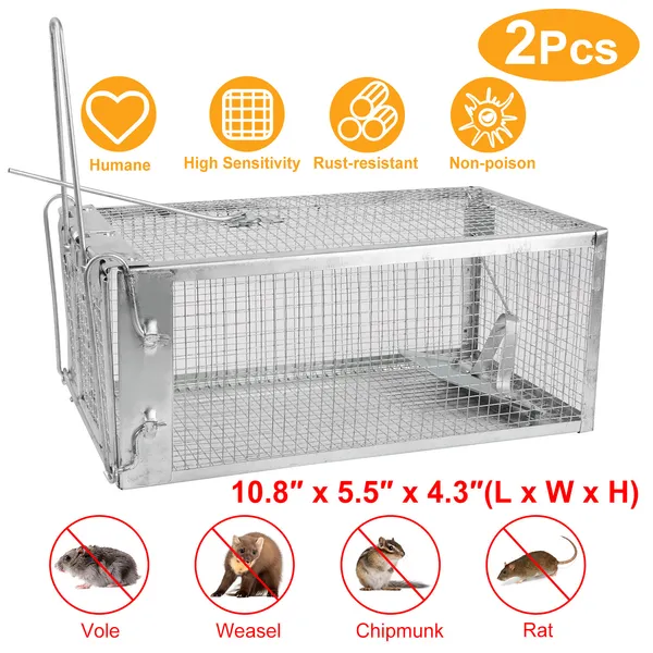 Humane Mouse Trap 2 Pcs Auto-Lock