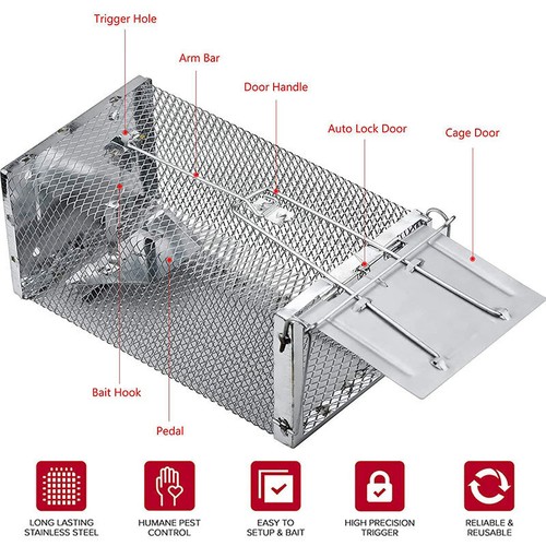 Humane Rat Trap Cage Live Animal Catch