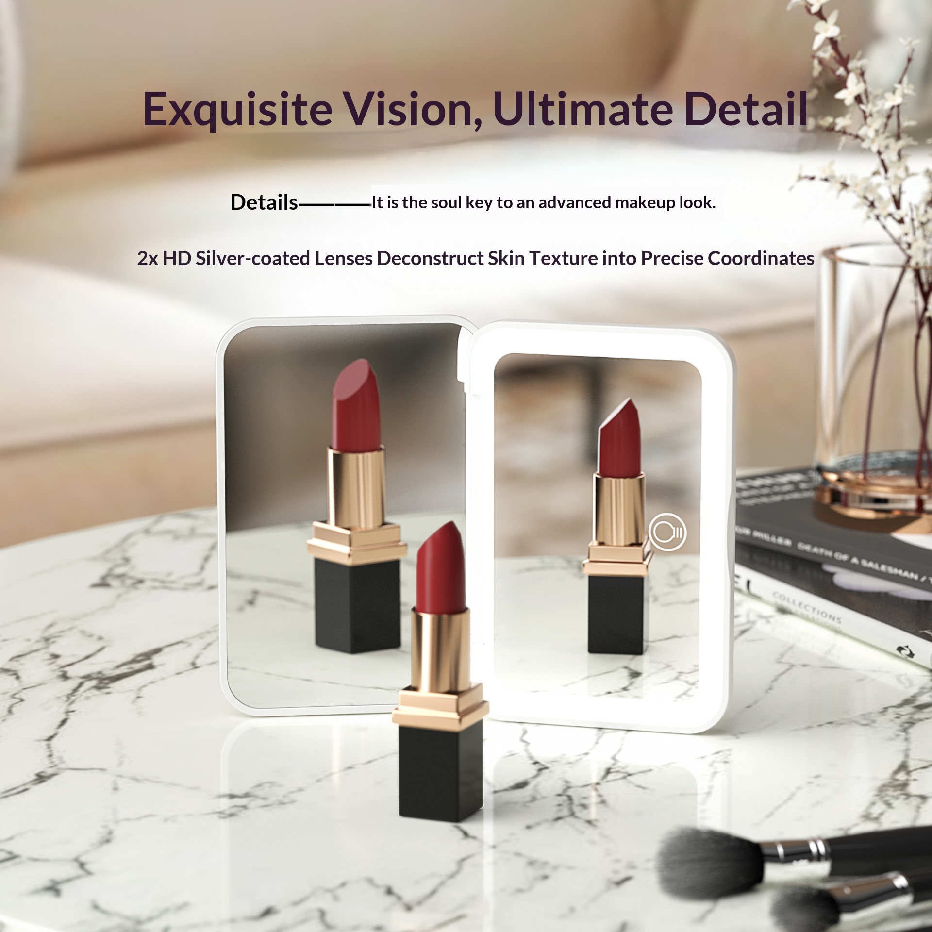 LED Makeup Mirror Rechargeable Portable
