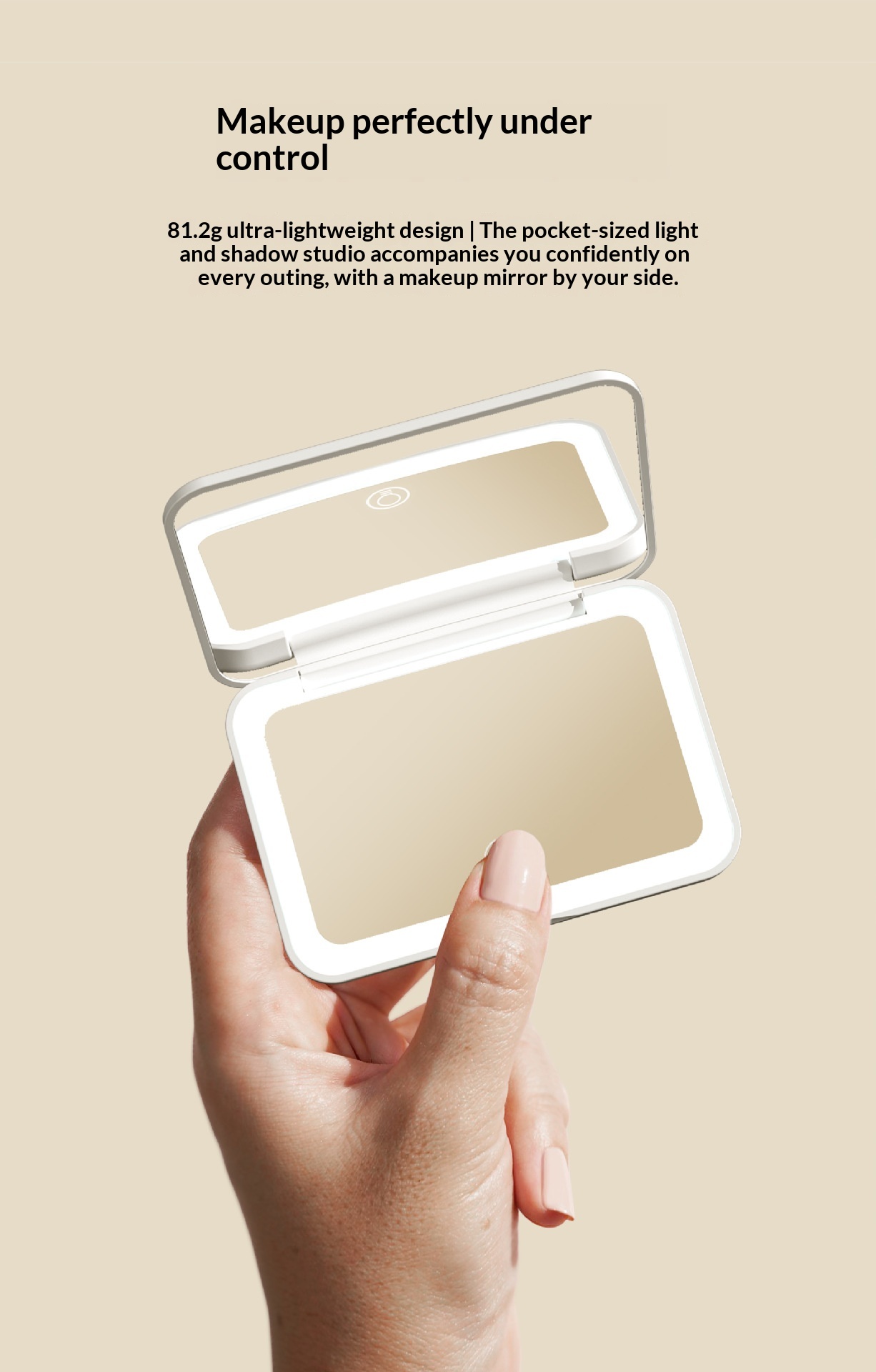 LED Makeup Mirror Rechargeable Portable