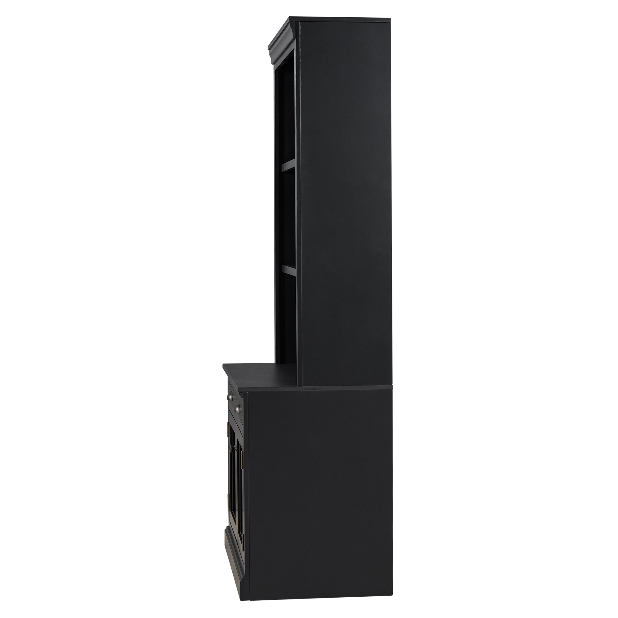 83.4 Tall Bookshelf With LED Lighting And Glass