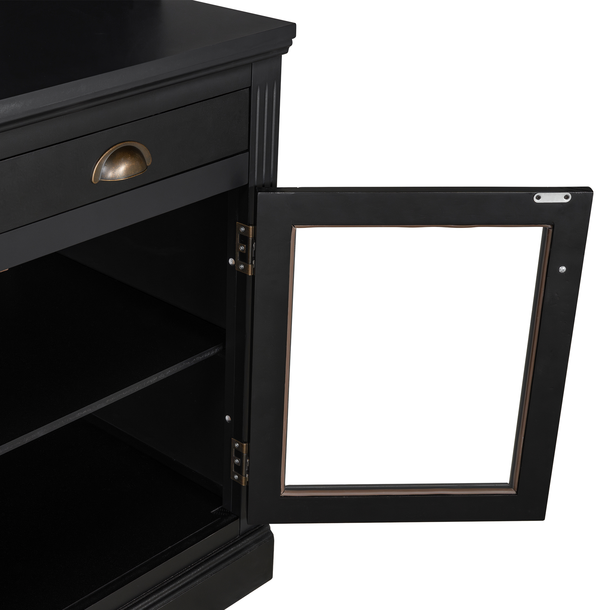 83.4 Tall Bookshelf With LED Lighting And Glass