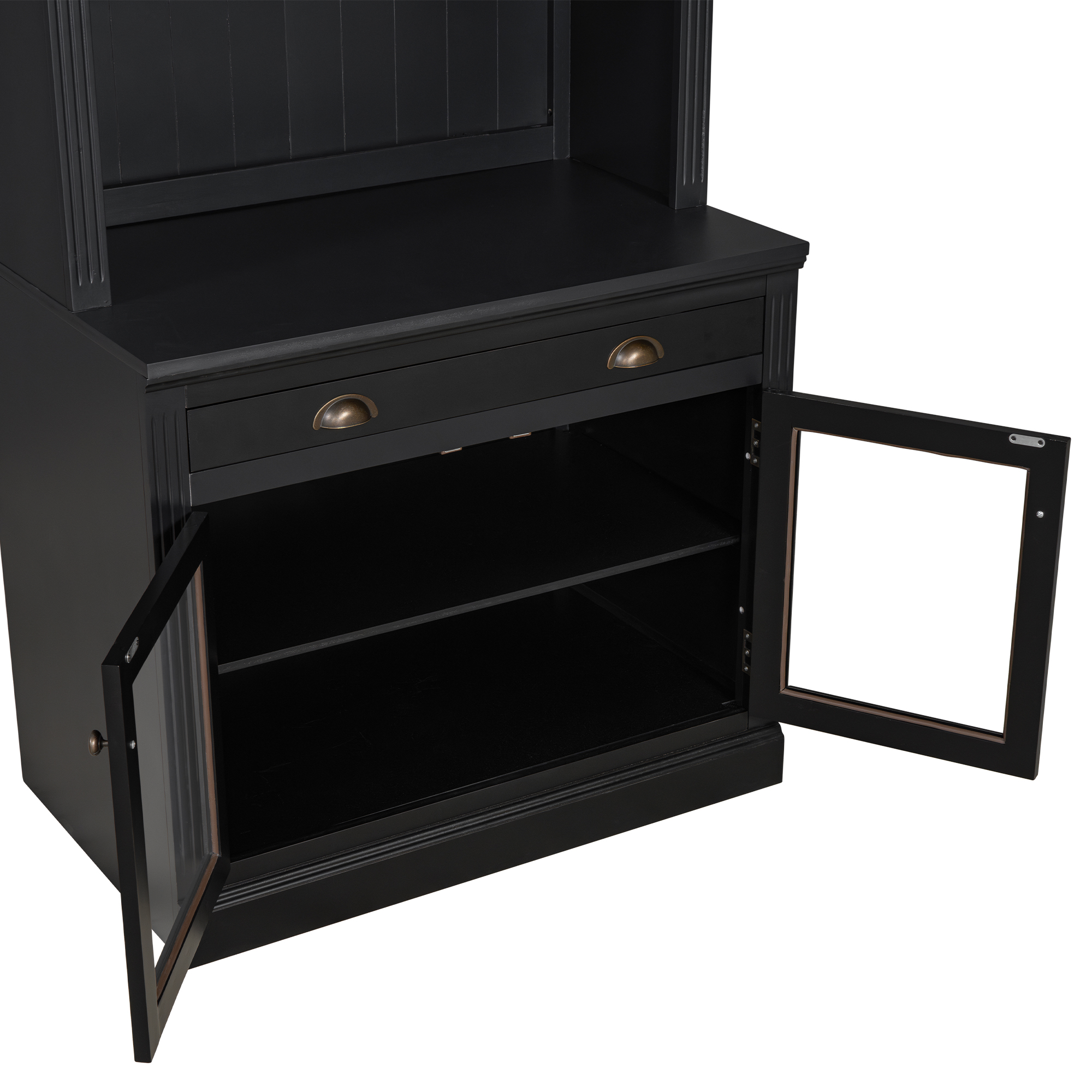 83.4 Tall Bookshelf With LED Lighting And Glass