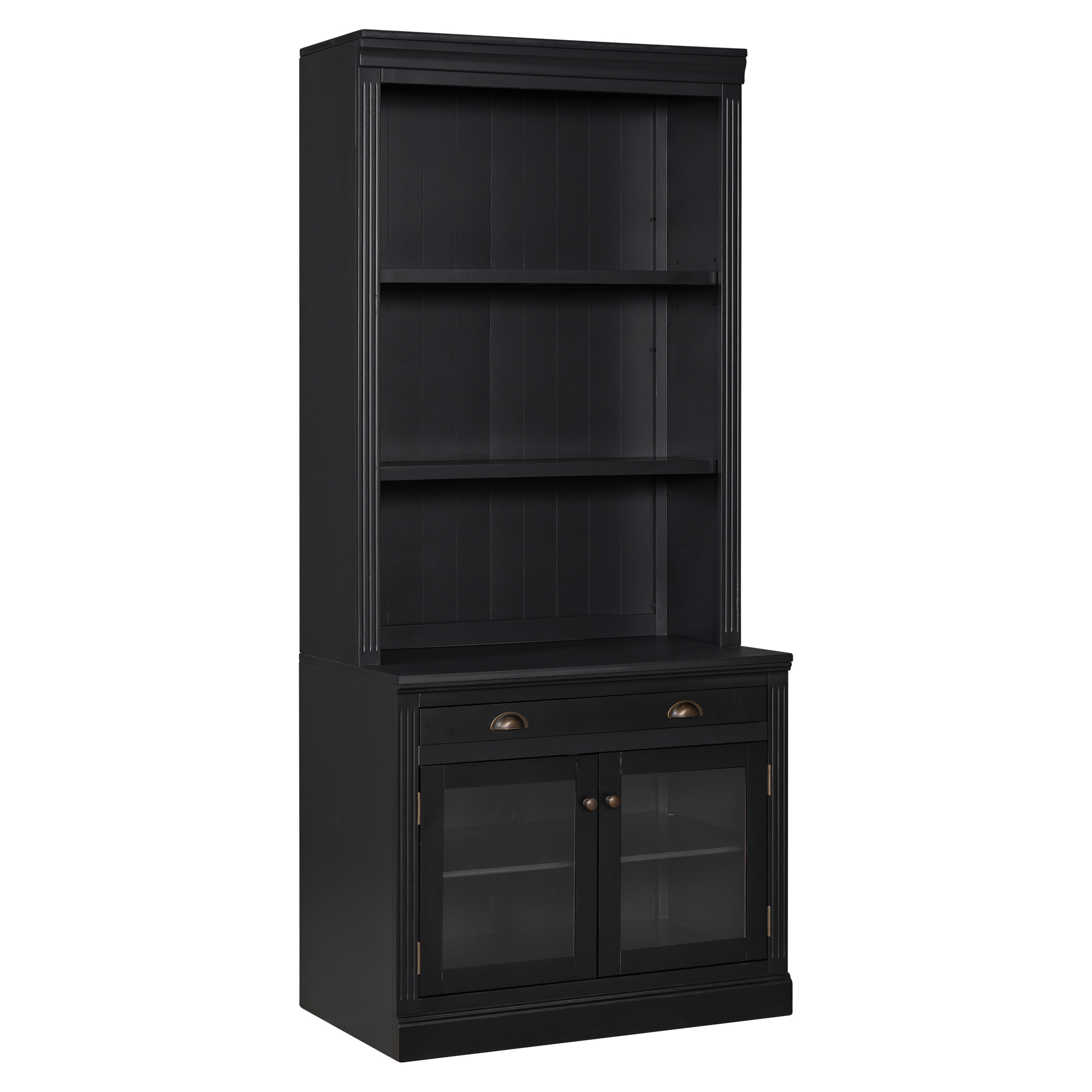 83.4 Tall Bookshelf With LED Lighting And Glass